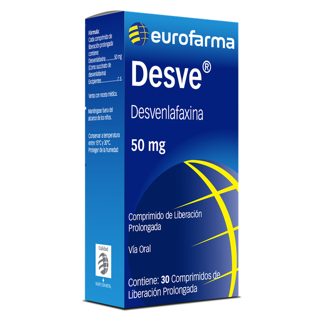 DESVENLAFAXINA: DESVE 50 MG X 30 COMPRIMIDOS - Precio - OpenMed